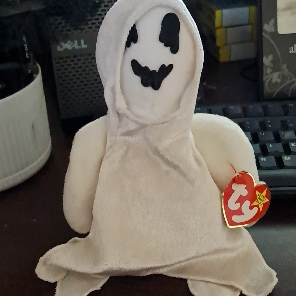 TY Ghost Plush with Hood